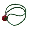 Ожерелья с подвеской в виде помидора, ожерелье с ключицей для дофамина, сладкое крутое колье, многослойное ювелирное изделие из бисера, подарок 4XBF