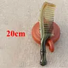 Tools 1pcs pure Handmade 20cm Nature white Yak Horn Comb Exquisite Carving hair Comb for gift with cloth bag and box packaging