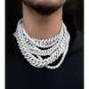 Anant Fashion 16mm Wide Heavy Gold Cuban Link Chain Zircon Box Lock med Moissanite och Pearl 14K Halsband för män Indien