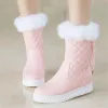 Boots Promotional winter New style white Snow boots Internal increase Cashmere Keep warm Rabbit's hair Flat bottom Student Women Boots