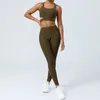 Aktive Sets Cloud Feeling Ribbed Yoga Anzug für Frauen Sportler Overalls zweiteilige Fitness Running Unterwäsche Hosen Sportswear