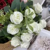 Dekorativa blommor 10 huvuden Silk Peony Artificial Flower Fake Rose Bouquet For Wedding Decoration Vase Home Decor Table Centerpieces