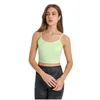 Bikinis Set Solid Color Cross Cross Out Fitness Bray Women Yoga Vest Sports Sports Top Gym Buttrt Soft corriendo con cofre extraíble P OT9TW