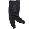 Calças masculinas táticas carga homens hip hop funcional joggers calças cintura elástica calça streetwear techwear preto