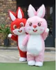 2024 Halloween Rabbit Hare Fancy Cartoon Mascot Costume Cartoon Animal Anime Temakaraktär Vuxenstorlek Jul karneval födelsedagsfest fancy outfit