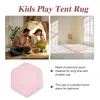 Mattor Princess Rug Hexagon Tent Mat Kids Spela Baby Cushion Playhouse Pad Nursery Plush Carpet Pink Child