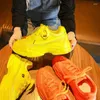 Chaussures décontractées Comemore baskets femmes printemps plate-forme sport mode Sneaker panier jaune à lacets grosses chaussures femme 2024