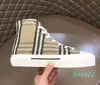 Män skor check sneakers designer sneaker vintage bomull sko klassiska ränder tränare plattform skor tryck låg top canvas tränare