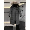 Veste de Noël Puffer Cananda GooseDoudoune canadienne pour femme Parkers d'hiver mi-longueur au-dessus du genou à capuche épaisse et chaude Chenghao01 624 520