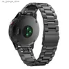 Cinturini per orologi Cinturino interamente in acciaio inossidabile per Garmin Fenix 6 6S 6X Pro 5 5X 5S Plus 3HR 935 Braccialetti di ricambio Cinturini a sgancio rapido Y240321