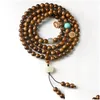 Pendant Necklaces Vietnam Aloes Wood Hand String Transfer Beads Buddha Bracelet Men And Women Lovers Rosary Necklace Wholesale Drop De Ot2T8