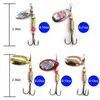 Metal Spoon Spinner Fishing Lure 10pcs Set Spoonbait Crankbaits Wobblers for Pike Crochet Kit Artificial Bait 240312