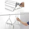 Hangers Balcony Folding Shoe Drying Rack Clothes Airer Stainless Steel Laundry Towel Storage 36/100 Hook Clips