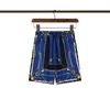 Camisa de férias de seda impressão náutica masculina em Blue Gold Casual Button Fechamento Hawaiian Short Shorts Designer Hawaii Shirts