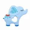 Halsketten Chenkai 10PCS Silikon Elefant Koala Tier Beißring Baby Cartoon Beißring Schnuller BPA FREI Infant Kauen Halskette Zahnen Spielzeug