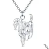 Pendentif Colliers 925 Sterling Sier 18 pouces suspendus collier de cheval pour femmes homme mode fête charme bijoux livraison directe pendentifs Ot9Ps