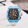 RM Watch Pilot Watch Popular Watch RM011-FM Herr Series RM011 Senaste upplagan Blue Ceramic Limited Edition Mechanical Watch
