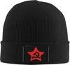 Berets Comunista URSS Martelo Foice e Estrela Cuffed Beanie para Homens Mulheres Malha Crânio Cap Chapéu de Inverno