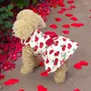 Vêtements pour chiens Vêtements pour animaux de compagnie Créativité Résistance à l'usure Facile à nettoyer Vêtements de cadeau de Saint-Valentin confortables et respectueux de la peau pour petits chiens