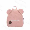 Zaino con nome personalizzato Zaino invernale con orecchie da orso carino Testo ricamato personalizzato Borse per libri per scuola materna Snack in peluche per esterni