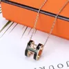 necklaces silver Gold Plated Luxury Brand Designer Pendants Necklaces Stainless Steel Letter Choker Pendant Necklace Beads Chain Jewelry Accessories Gift