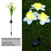 Solar Flower Lamp Outdoors Simulation Daffodil Light Led Garden Decoration Wedding Holiday Fairy Decor Lawn Landscape LL