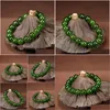 Andere Modeaccessoires Laomiao An Jade Hand String Spinach Green 10 mm Armband Safe Simple Jasper Handwear Drop Delivery Otb2N