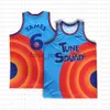 23 Michael NCAA 2021 Movie Space Jam Tune Squad basketbalshirt blauw 1/3 Tweety 10 Lola!Taz 7 R.RUNNER Lebron 6 James 1 Bugs Zwart