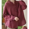 Femmes Blouses Chemises Femmes Chemise Solide Couleur 2024 Printemps Eté Coton Tops Basiques À Manches Longues Mode Coréenne Casual Lady Blouse Femal Otno3