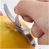 Utensili per frutta e verdura Pelapatate per agrumi e limoni Tipo di dito Pelapatate aperti per arancia Dispositivo Estrattore in acciaio inossidabile Peeling Strumento per sbucciare la cucina Pe Otojn