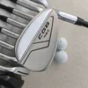 CGB Max Golf Irons Imposta 9 pezzi (4,5,6,7,8,9, P, A, S) o Ironia da golf individuale 7 per uomini golfisti destro - (flessibile) argenteo