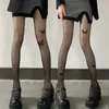Women Socks Black Butterfly Stockings Sexy Elastic Pantyhose Lingerie Transparent Tights Female Nylon Thigh High Hosiery
