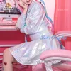 cosplay anime costumes behövande tjej överdosering kangel cosplay come lolita kappa kjol enhetliga skor peruk fe hallowmas cosc24321