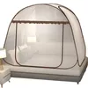 Simples Yurt Mosquito Net Barraca de Acampamento Portátil Única Cama Dupla Dossel Para Adulto Dobrável Beliche Malha Net Respirável Mosquito Net 240321