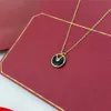 screw choker necklaces carter jewelry Gold Plated Card with Amulet Necklace Female Plated 18k Rose Gold White Fritillaria Red Jade Marrow Lock