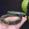 Link Bracelets 11MM Natural Green Rutilated Quartz Bangle Crystal Reiki Healing Stone Fashion Jewelry Gifting Gift For Women 1pcs