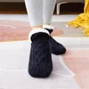 Women Socks 1Pair Solid Color Anti-Slip Floor Thicken Plush Flip Flops Warm Bedroom Slippers Men Winter Shoes Indoor Accessories