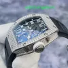 RM Zegar na rękę Casual Watch RM010 Automatyczny zegarek mechaniczny RM010 AG WG Oryginalny Pierścień Zewnętrzny Pierścień Tylny Diamond Pełny diament 18K 18K