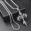 Hanger kettingen boho punk roestvrij staal dwars ketting ketting voor mannen mannelijke hiphop rock gotische stijl verjaardagscadeau sieraden