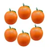 Party Decoration Pack med 6 konstgjorda orange realistiska fruktmodell borddekor för pografi