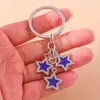 Keychains Aihua Exquisite Shinning Crystal Five-pointed Stars For Women Handbag Car Key Holder Vacation Party Jewelry Gifts