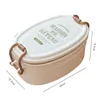 Dinnerware Simple Japanese Lunch Box Healthy Nutrition Bento Snack Double-layer Design Fruit Easy To Carry 800-1000ml