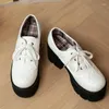 Nette schoenen Winter Herfst Meisje Quiltpatroon Sweet Lolita Derby Vierkant Dikke hakken Ronde gesloten teen Veterschoenen Oxfords Plateaupumps