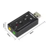 Karty dźwiękowe 3D Virtual 7.1 Kanał zewnętrzny laptop USB 2.0 do 3,5 mm mikrofon gniazdo słuchawkowe stereo o adapter Nowy interfejs głośnikowy OTE42