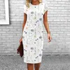 Casual Dresses Lady Dress Knee Length Summer Midi Soft Dress-up Stylish Prom Party Women