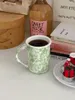 Tazze Han Feng Ins Splash Ink Tazza in ceramica di nicchia retrò Design creativo con manico cavo Tazza da caffè Regalo per la colazione