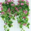 Flores decorativas prácticas para colgar en la pared, planta falsa, atractiva, ecológica, útil, simulación de gloria de la mañana, uso amplio