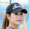 Ball Caps Woman Sweet Letter Baseball Cap Adjustable Casual Girls Embroidered Cotton Sun Hat Solid Color Sports Trucker