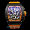Reloj RM Reloj piloto Reloj popular RM011-FM Serie para hombres RM011 Cerámica naranja Edición limitada Moda para hombres Deportes de ocio Mecánico