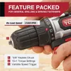 Hyper Tough 20V Max Cordless Drill, Variable Speed with 1.5ah Lithium-ion Battery & Charger